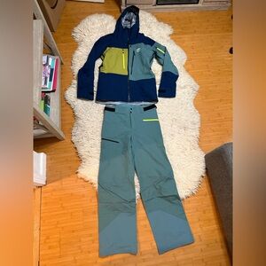 Ortovox Men’s Matching Ski Jacket and Pants. Size Medium